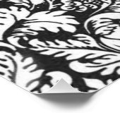 白黒ダマスレースブロケード ポスター (コーナー)