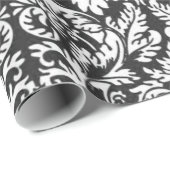 白黒ダマスレースブロケード ラッピングペーパー (ロールコーナー)