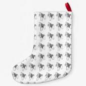 白黒ダラホース スモールクリスマスストッキング (裏面)