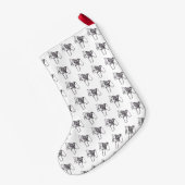 白黒ダラホース スモールクリスマスストッキング (裏面 (吊り時))