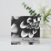 白黒ダリアカップルウェディングシャワー 招待状 (スタンド正面)