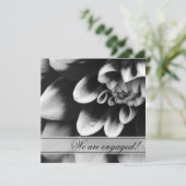 白黒ダリアフラワー婚約パーティ 招待状 (スタンド正面)