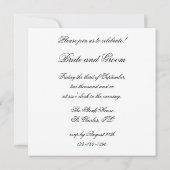 白黒ダリアフラワー婚約パーティ 招待状 (裏面)