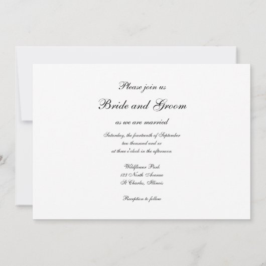 白黒ダリアフラワー結婚ズ 招待状 (裏面)