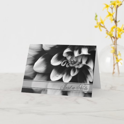 白黒ダリアJust a Note カード (黄色い花)