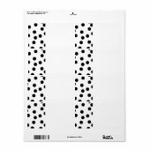 白黒ダルマチアのスポットパターン。 ラベル (フルシート)