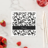 白黒ダルマチアスポット スタンダードカクテルナプキン (インサイチュ)