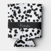 白黒ダルマチアスポット 缶クーラー (正面)