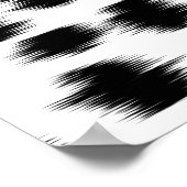 白黒ダルマチアプリントパターン。 ポスター (角)