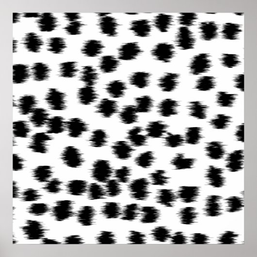 白黒ダルマチアプリントパターン。 ポスター (正面)