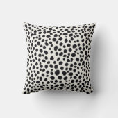 白黒ダルマチア犬の抽象芸術パターン クッション (裏面)