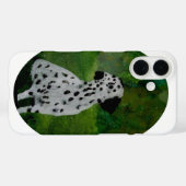 白黒ダルマチア犬アート Case-Mate iPhoneケース (裏面 (横))