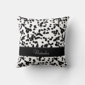 白黒ダルマティアン斑点 クッション (裏面)