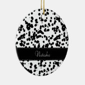 白黒ダルマティアン斑点 セラミックオーナメント (右)
