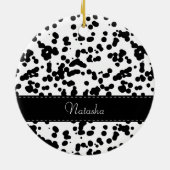 白黒ダルマティアン斑点 セラミックオーナメント (裏面)