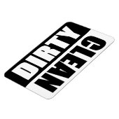 白黒ダーティ/クリーンなフレキシ食洗機マグネット マグネット (左側)