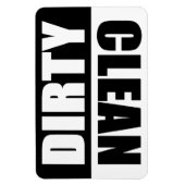 白黒ダーティ/クリーンなフレキシ食洗機マグネット マグネット (縦)