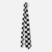 白黒チェスのデジタルプリント ネクタイ (裏面)