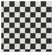 白黒チェスのボードパターン ファブリック (クローズアップ)