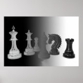 白黒チェスの戦略ゲーム ポスター (正面)