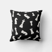 白黒チェスの駒パターン クッション (裏面)