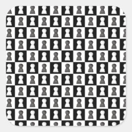 白黒チェスアロバーチェスボードパターン スクエアシール