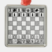 白黒チェステーマオーナメント メタルオーナメント (正面)