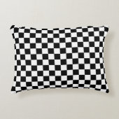 白黒チェスデジタルプリント アクセントクッション (正面)