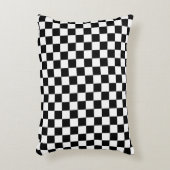白黒チェスデジタルプリント アクセントクッション (正面(垂直))