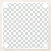 白黒チェスデジタルプリント ガラスコースター (裏面)