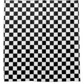白黒チェスデジタルプリント シャワーカーテン (正面)