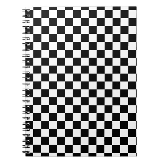 白黒チェスデジタルプリント ノートブック (正面)
