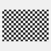 白黒チェスデジタルプリント ラッピングペーパーシート (正面2)