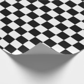 白黒チェスデジタルプリント ラッピングペーパー (角)