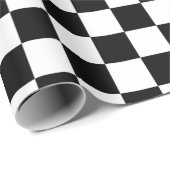 白黒チェスデジタルプリント ラッピングペーパー (ロールコーナー)