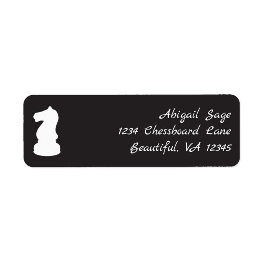 白黒チェスピースナイトクラシック ラベル (正面)