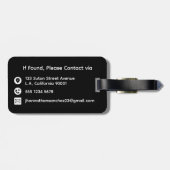 白黒チェスモダントラベ男らしル ラゲッジタグ (裏面横)