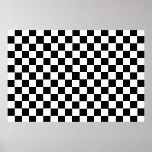 白黒チェッカーボクラシックード ポスター (正面)