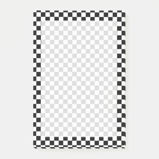 白黒チェッカーボクラシックード(Staylor) ポストイット (正面)