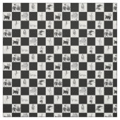 白黒チェッカーボードのOZの魔法使い ファブリック (見本)