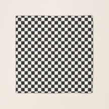 白黒チェッカーボードジョッキーシルク