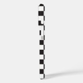 白黒チェッカーボードパターンモノグラム Case-Mate iPhoneケース (裏面 / 左)