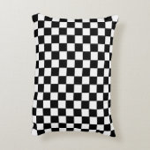 白黒チェッカーボードパターン アクセントクッション (裏面(縦))