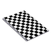 白黒チェッカーボードパターン ノートブック (右側)