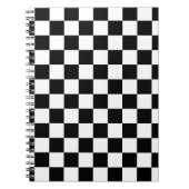 白黒チェッカーボードパターン ノートブック (正面)