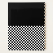 白黒チェッカーボードパターン プランナー手帳 (裏面)