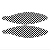 白黒チェッカーボードパターン ミニバスケットボール (パネル)