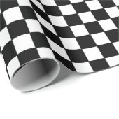 白黒チェッカーボードパターン ラッピングペーパー (ロールコーナー)