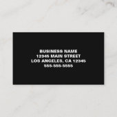 白黒チェッカーボードミニマルはっきりしたリスト 名刺 (裏面)