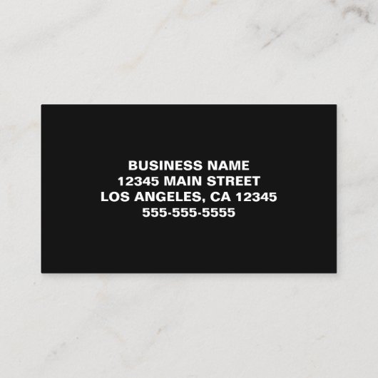 白黒チェッカーボードミニマルはっきりしたリスト 名刺 (裏面)